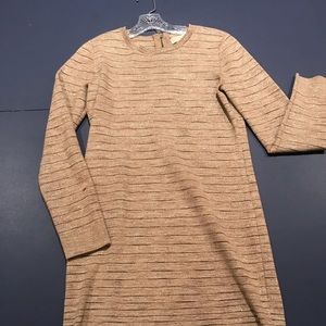 Michael Kors Beige/Gold Shift Dress, Small